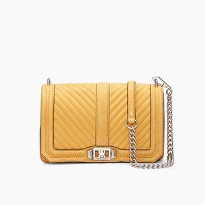 NWT Rebecca Minkoff Chevron Quilted Love Crossbody